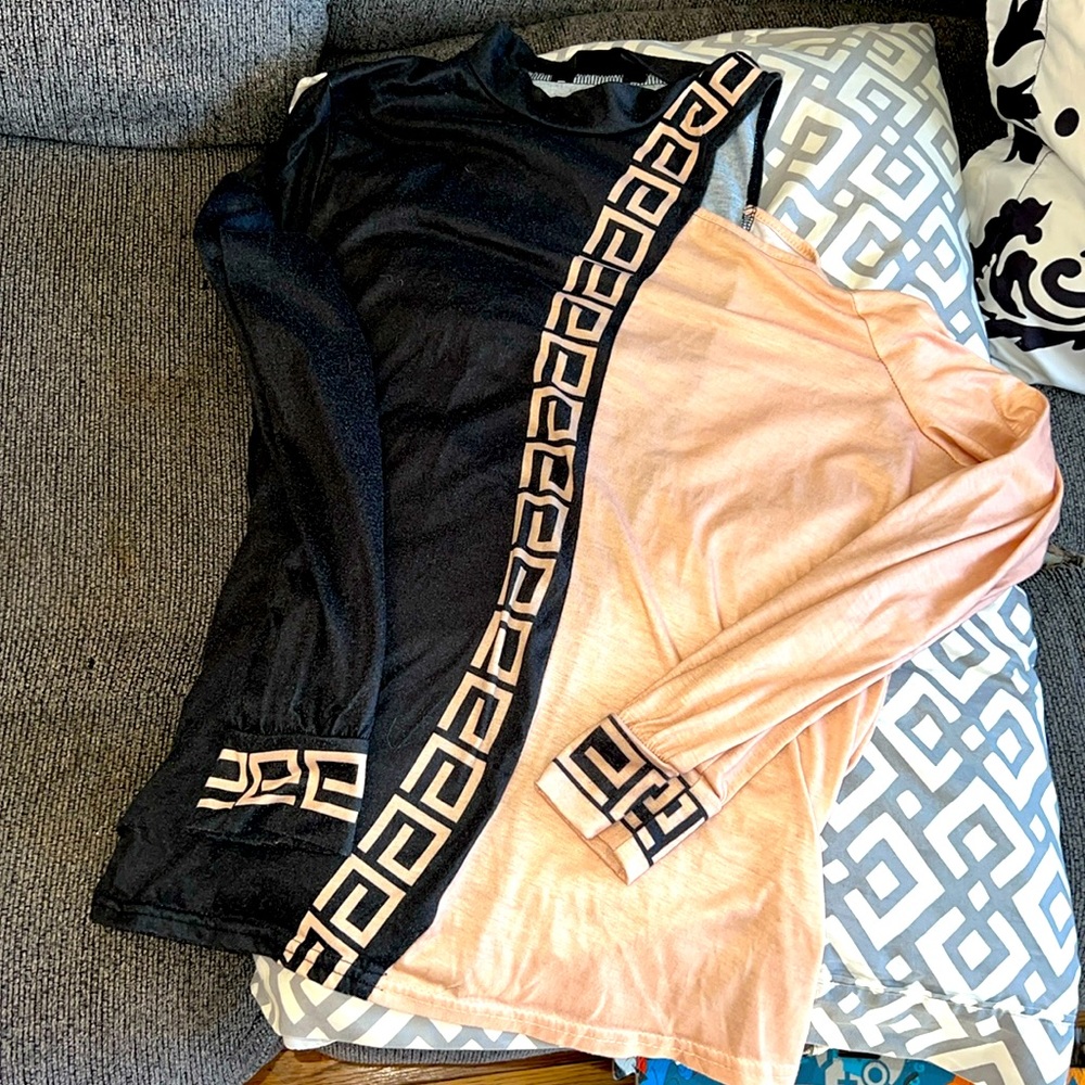 XL long sleeved top with left shoulder cut out